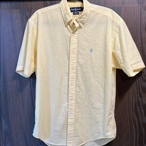 Ralph Lauren Vintage Men’s Yellow Polo Shirt, Excellent Condition, Medium
